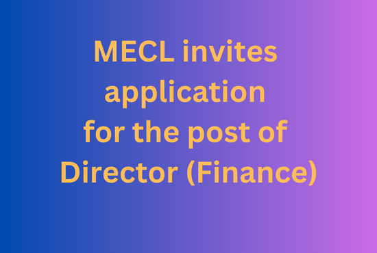 Mineral Exploration and Consultancy Limited invites applications for the post of Director (Finance)